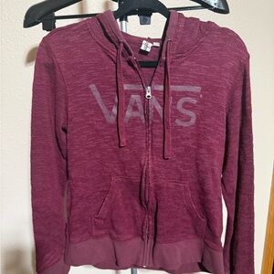 Vans Maroon Textured Hoodie